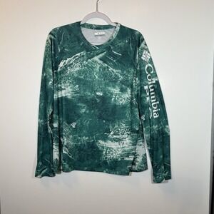 Columbia PFG Realtree Horizon Men's Long Sleeve Pullover Size XL Green Camo